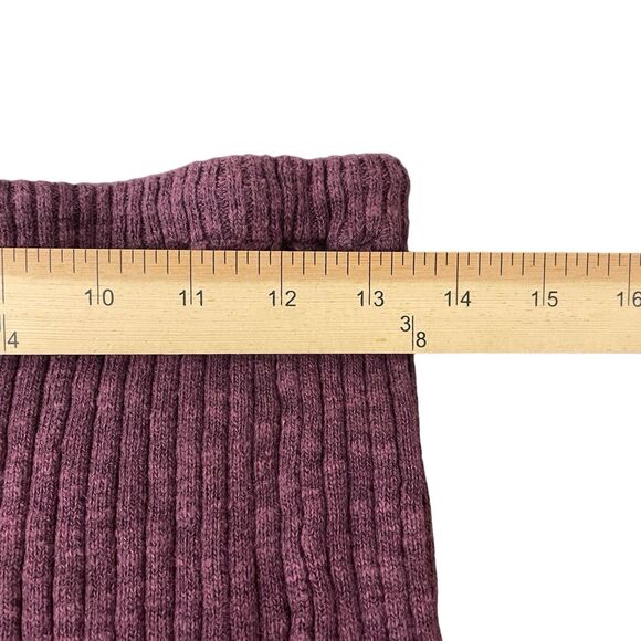 Free People FP Beach Purple Ribbed Knit Sweater Skirt Size Medium Stretch - Picture 6 of 9